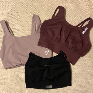 Lot of 3 size Small Gymshark sports bras. Excellent condition!
